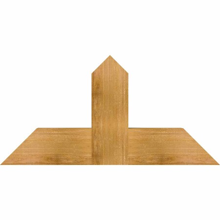 Ekena Millwork Portland Rough Sawn Timber Gable Bracket, Western Red Cedar, 36"W x 18"H x 4"D x 6"F, 12/12 Pitch GBW036X18X0406POR00RWR